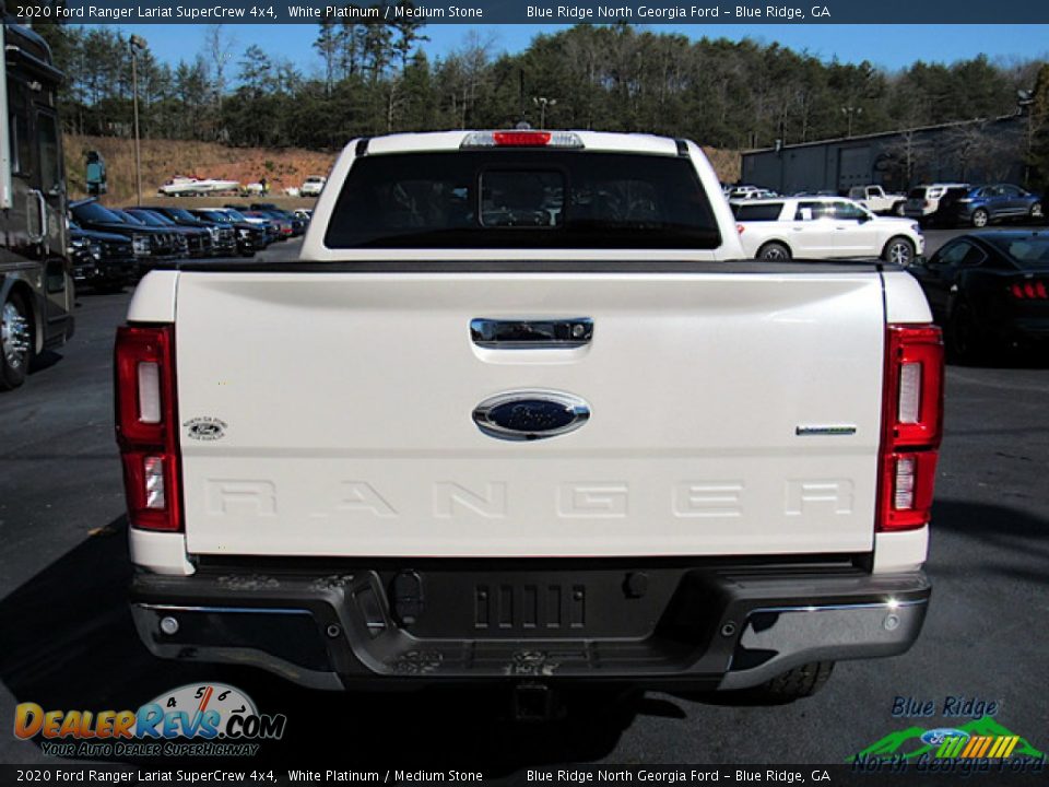 2020 Ford Ranger Lariat SuperCrew 4x4 White Platinum / Medium Stone Photo #4