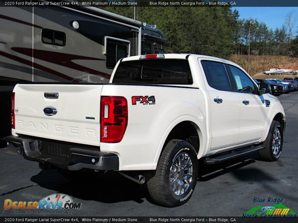 2020 Ford Ranger Lariat SuperCrew 4x4 White Platinum / Medium Stone Photo #5