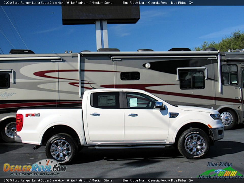 2020 Ford Ranger Lariat SuperCrew 4x4 White Platinum / Medium Stone Photo #6
