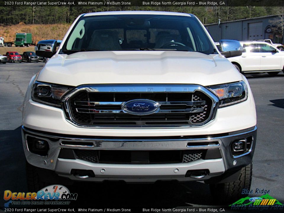2020 Ford Ranger Lariat SuperCrew 4x4 White Platinum / Medium Stone Photo #8