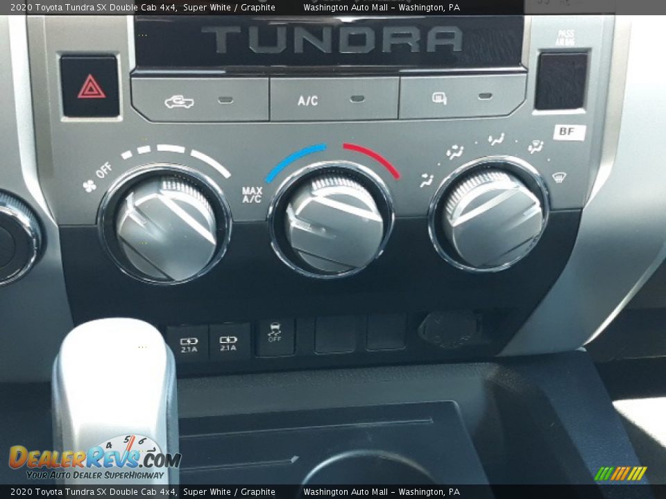 2020 Toyota Tundra SX Double Cab 4x4 Super White / Graphite Photo #16