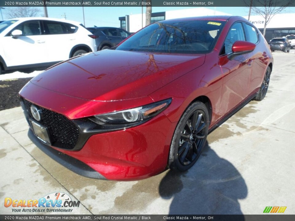 2020 Mazda MAZDA3 Premium Hatchback AWD Soul Red Crystal Metallic / Black Photo #3