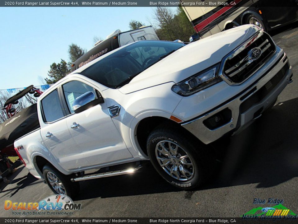 2020 Ford Ranger Lariat SuperCrew 4x4 White Platinum / Medium Stone Photo #30