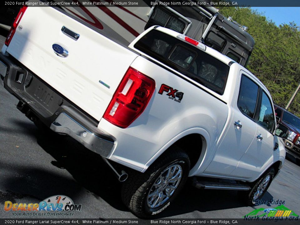 2020 Ford Ranger Lariat SuperCrew 4x4 White Platinum / Medium Stone Photo #31