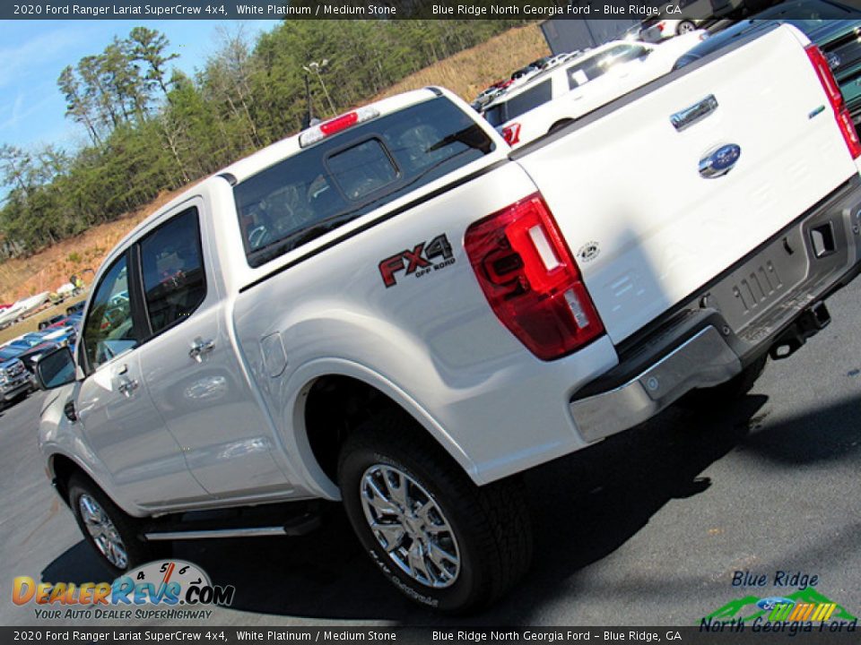 2020 Ford Ranger Lariat SuperCrew 4x4 White Platinum / Medium Stone Photo #32