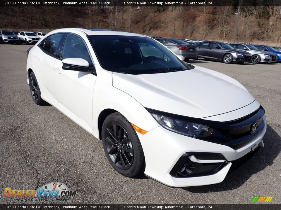 2020 Honda Civic EX Hatchback Platinum White Pearl / Black Photo #5
