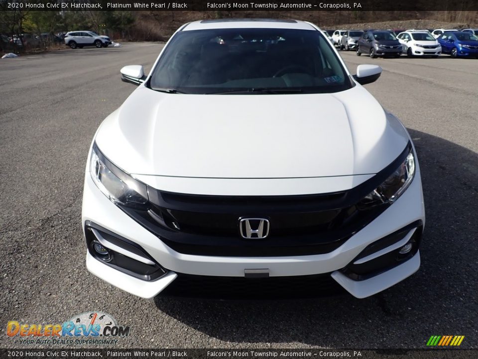 2020 Honda Civic EX Hatchback Platinum White Pearl / Black Photo #6