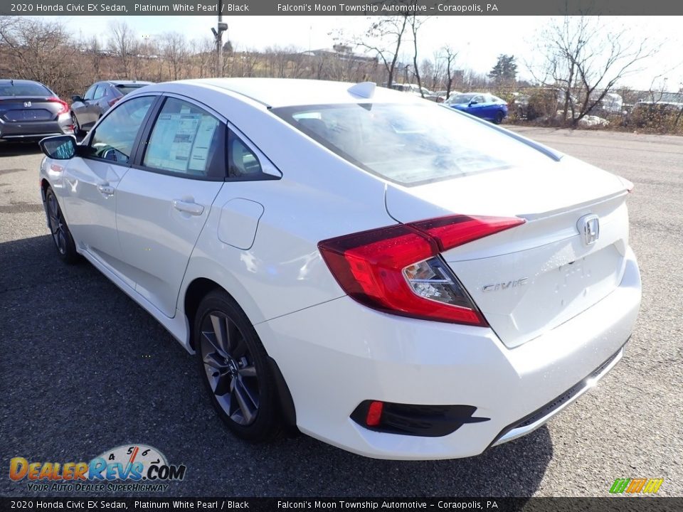 2020 Honda Civic EX Sedan Platinum White Pearl / Black Photo #2