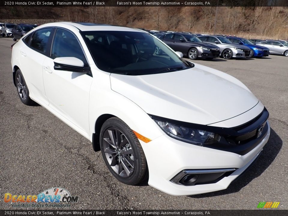 2020 Honda Civic EX Sedan Platinum White Pearl / Black Photo #5