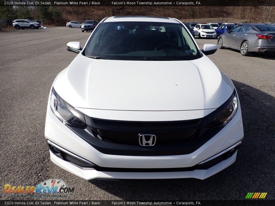 2020 Honda Civic EX Sedan Platinum White Pearl / Black Photo #6