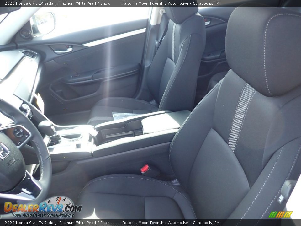 2020 Honda Civic EX Sedan Platinum White Pearl / Black Photo #8