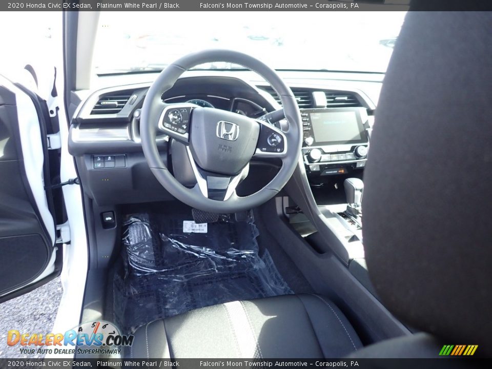 2020 Honda Civic EX Sedan Platinum White Pearl / Black Photo #10