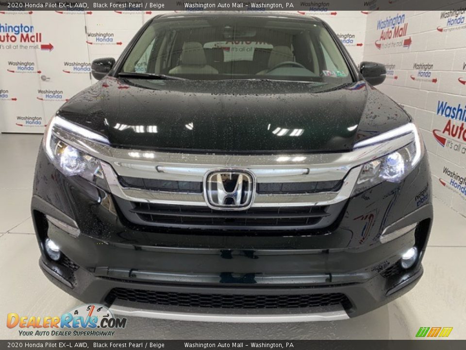 2020 Honda Pilot EX-L AWD Black Forest Pearl / Beige Photo #3
