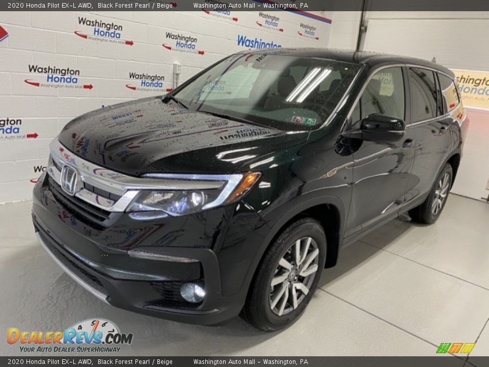 2020 Honda Pilot EX-L AWD Black Forest Pearl / Beige Photo #4