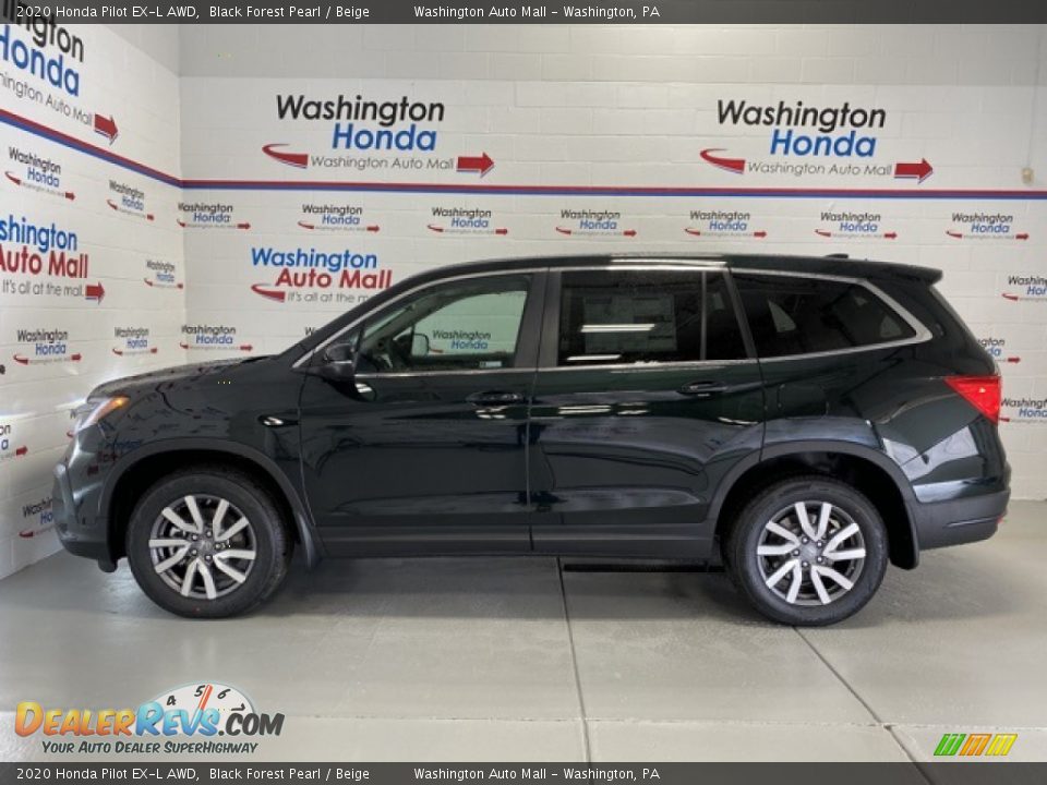 2020 Honda Pilot EX-L AWD Black Forest Pearl / Beige Photo #5