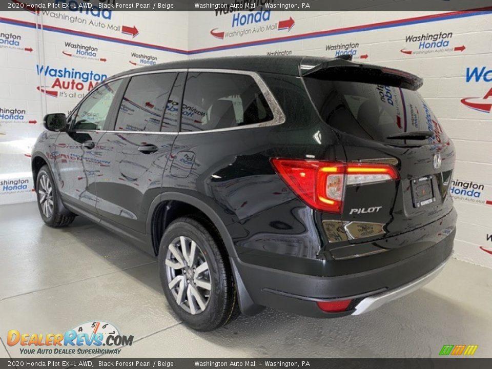 2020 Honda Pilot EX-L AWD Black Forest Pearl / Beige Photo #6