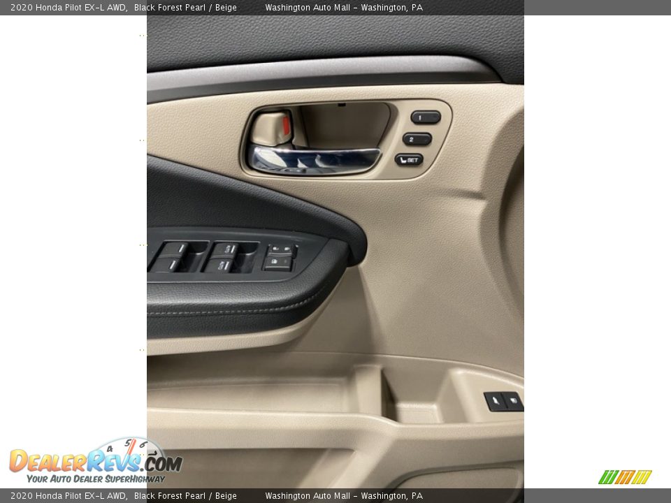 2020 Honda Pilot EX-L AWD Black Forest Pearl / Beige Photo #11