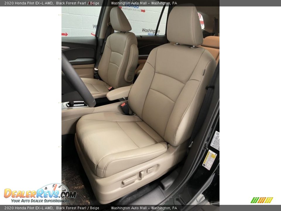 2020 Honda Pilot EX-L AWD Black Forest Pearl / Beige Photo #14
