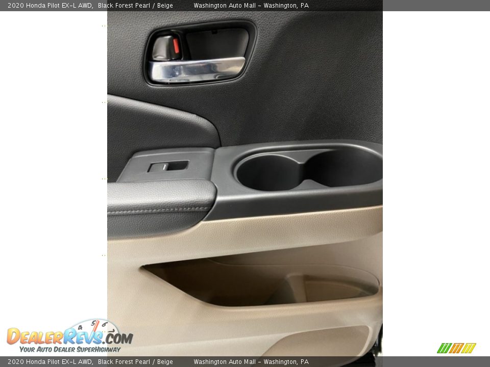 2020 Honda Pilot EX-L AWD Black Forest Pearl / Beige Photo #16