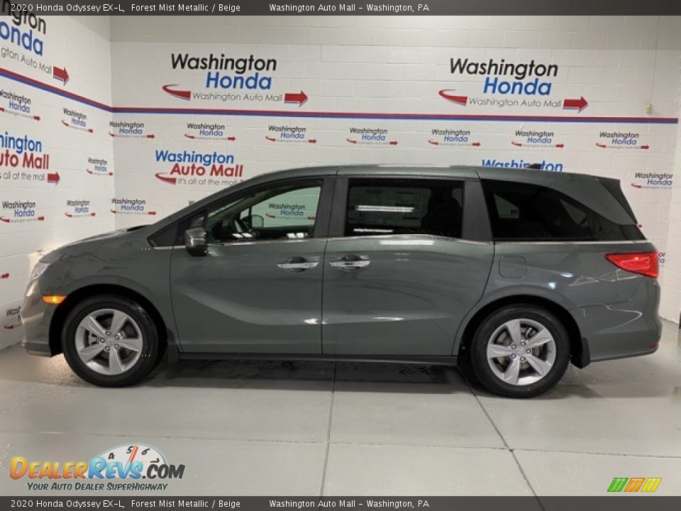 2020 Honda Odyssey EX-L Forest Mist Metallic / Beige Photo #5