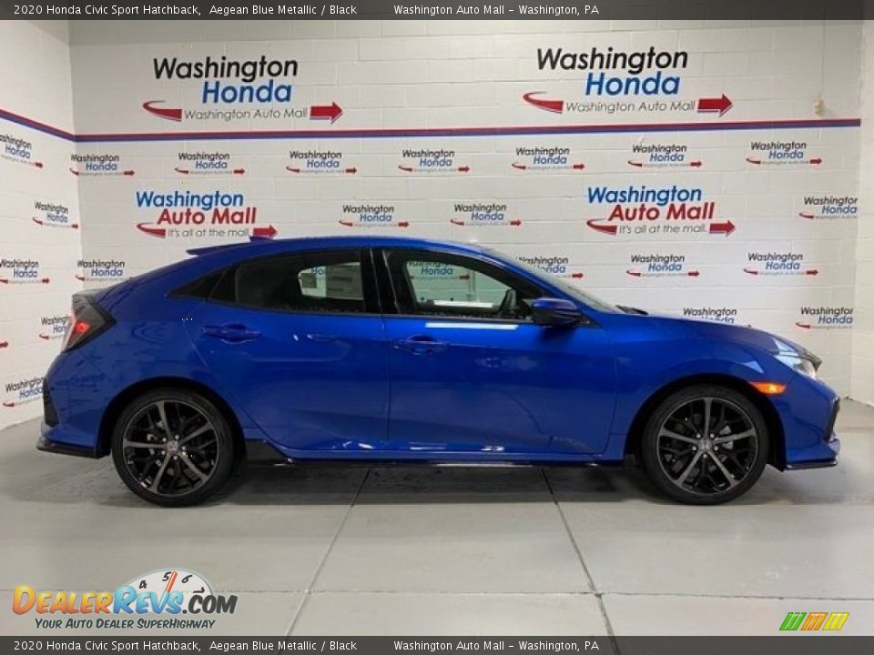 2020 Honda Civic Sport Hatchback Aegean Blue Metallic / Black Photo #1