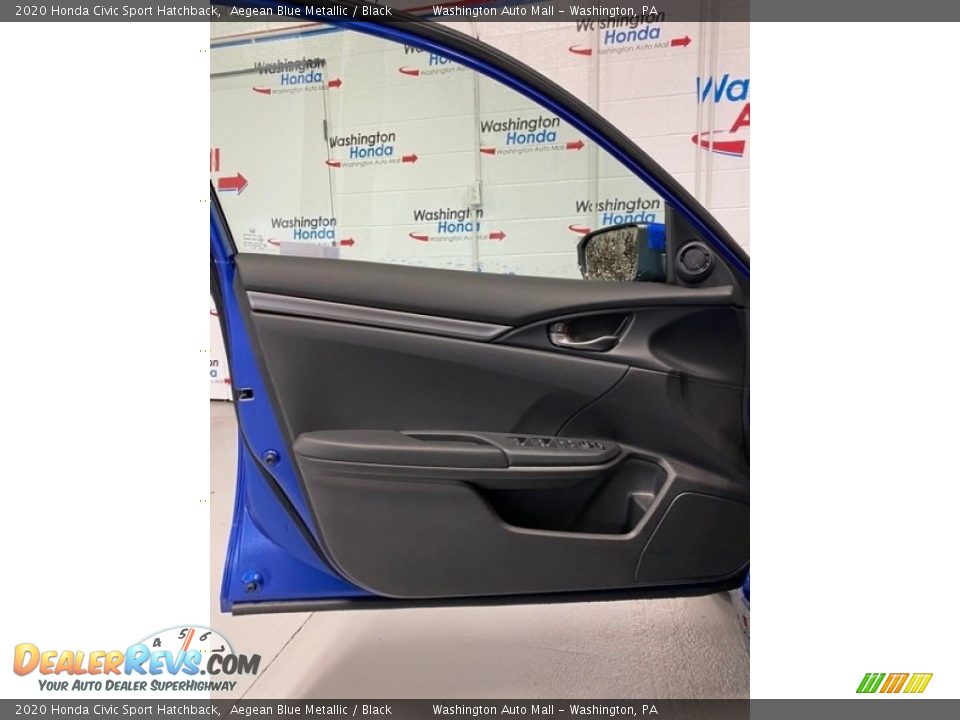 2020 Honda Civic Sport Hatchback Aegean Blue Metallic / Black Photo #10