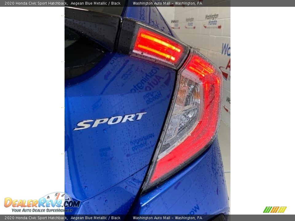 2020 Honda Civic Sport Hatchback Aegean Blue Metallic / Black Photo #23
