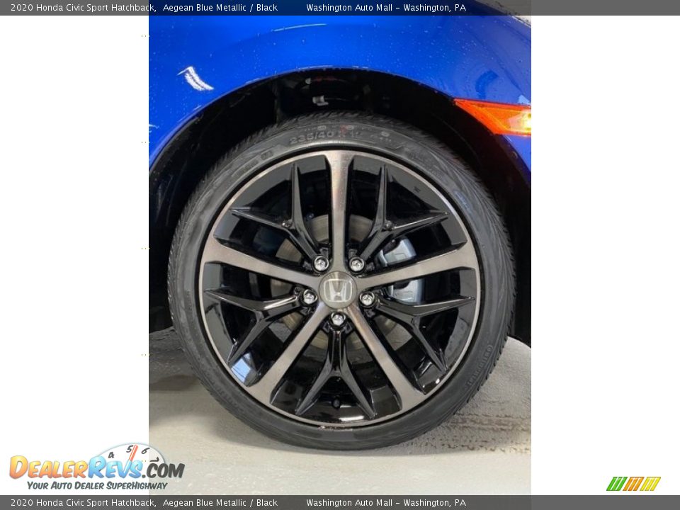 2020 Honda Civic Sport Hatchback Aegean Blue Metallic / Black Photo #24