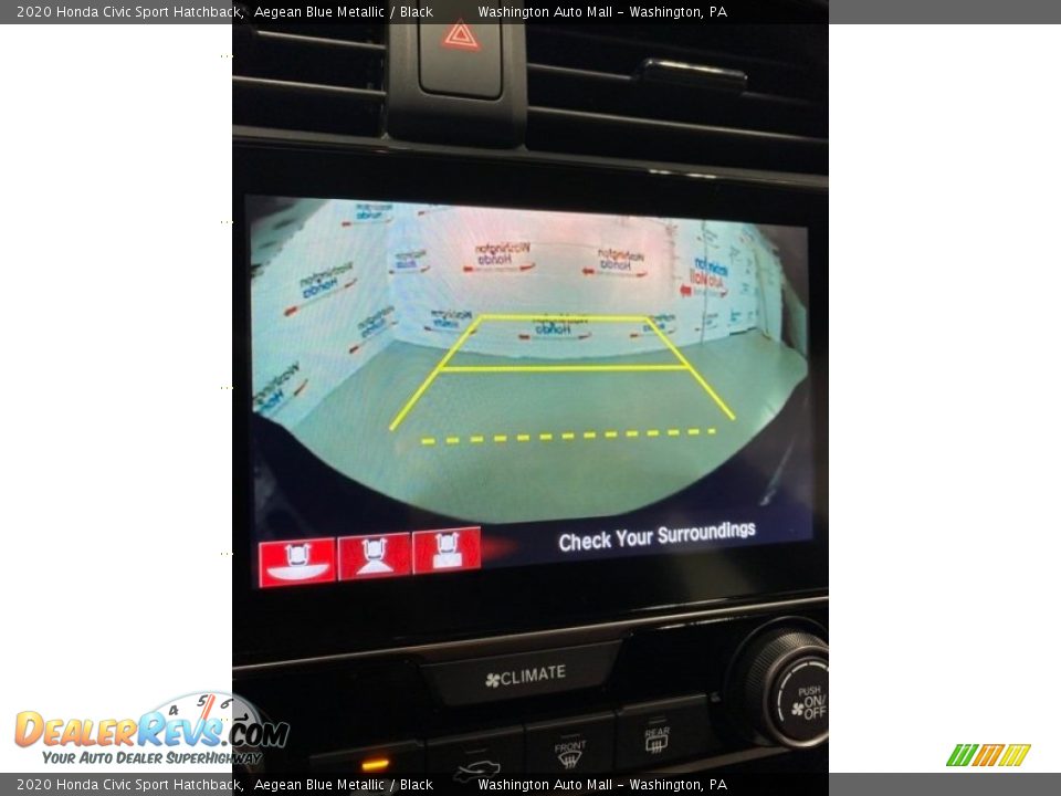 2020 Honda Civic Sport Hatchback Aegean Blue Metallic / Black Photo #28