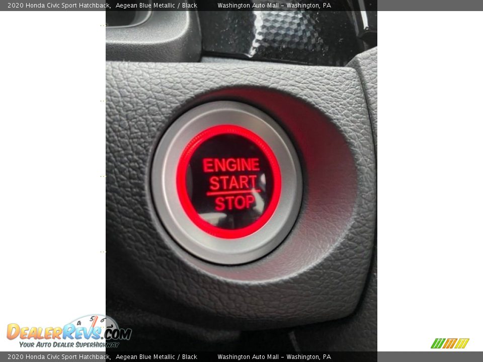 2020 Honda Civic Sport Hatchback Aegean Blue Metallic / Black Photo #31