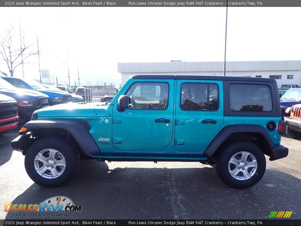 2020 Jeep Wrangler Unlimited Sport 4x4 Bikini Pearl / Black Photo #2