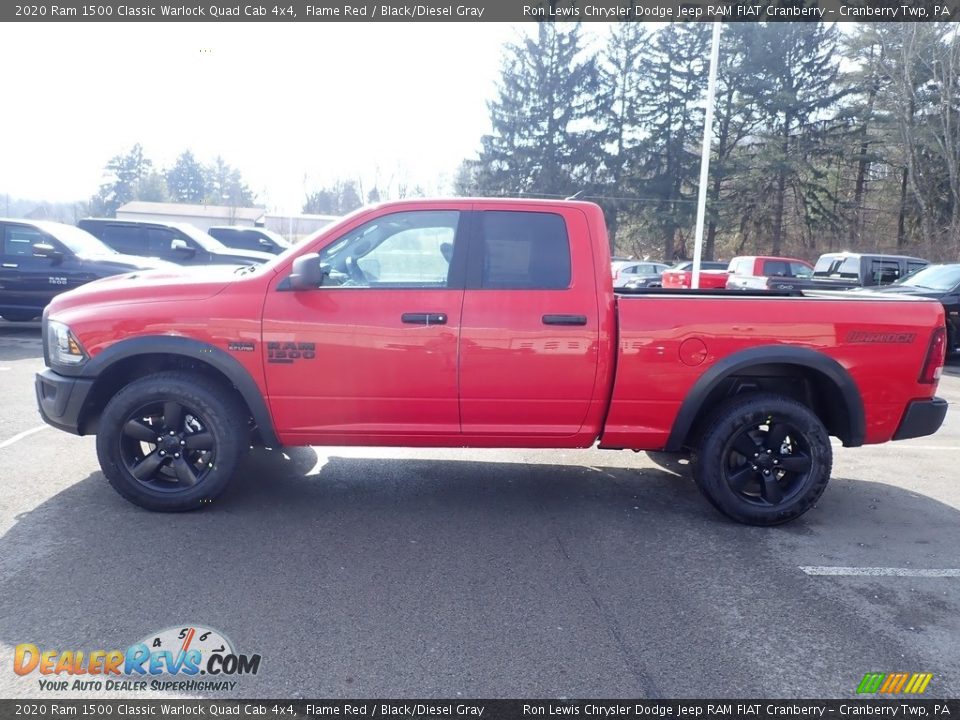 2020 Ram 1500 Classic Warlock Quad Cab 4x4 Flame Red / Black/Diesel Gray Photo #2