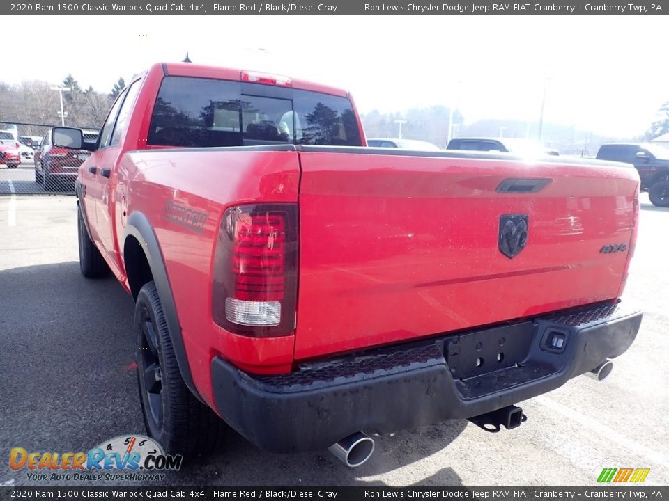 2020 Ram 1500 Classic Warlock Quad Cab 4x4 Flame Red / Black/Diesel Gray Photo #3