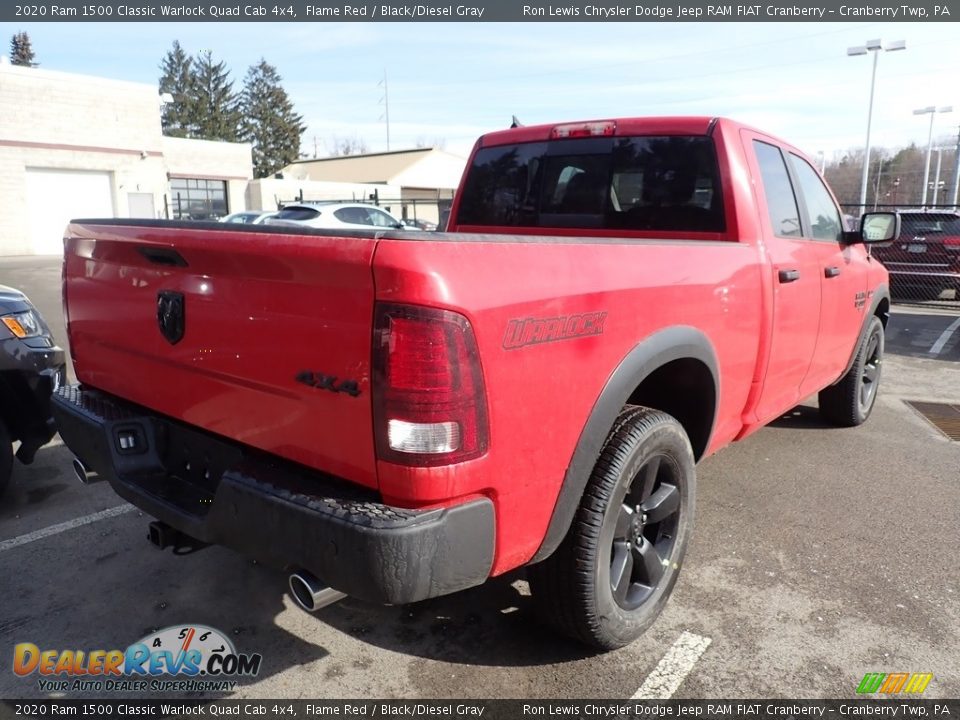 2020 Ram 1500 Classic Warlock Quad Cab 4x4 Flame Red / Black/Diesel Gray Photo #5