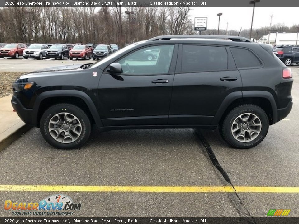 Diamond Black Crystal Pearl 2020 Jeep Cherokee Trailhawk 4x4 Photo #2