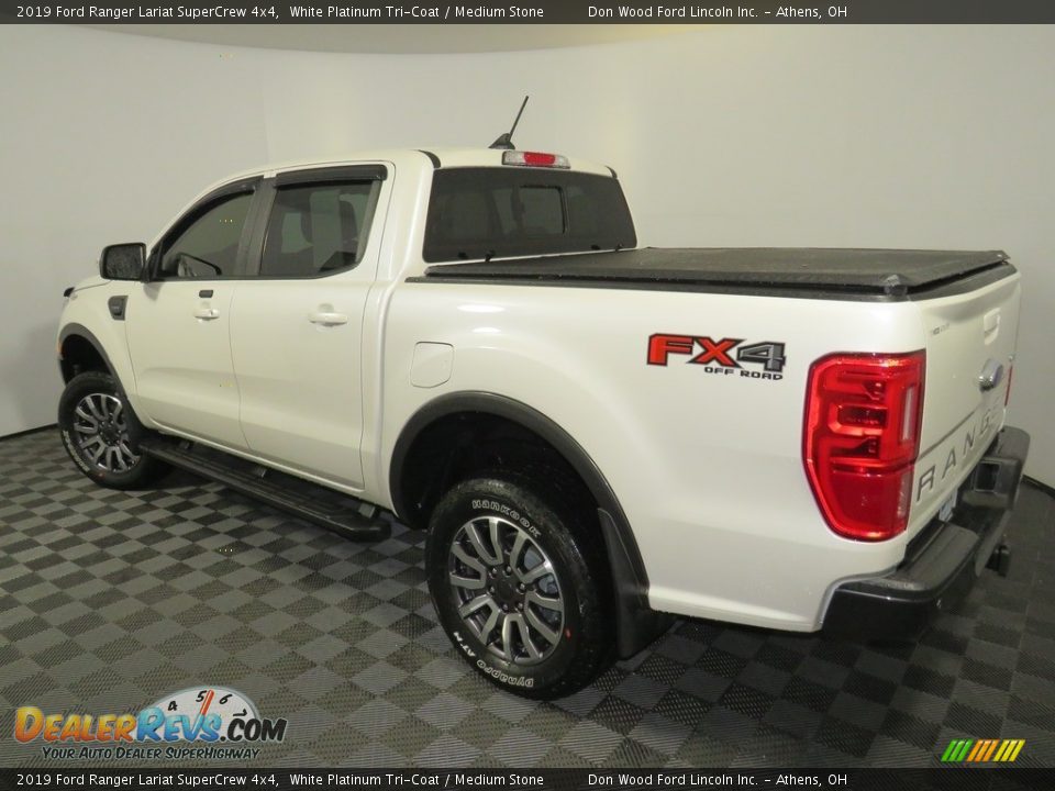2019 Ford Ranger Lariat SuperCrew 4x4 White Platinum Tri-Coat / Medium Stone Photo #9