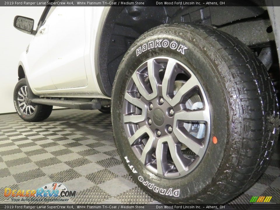 2019 Ford Ranger Lariat SuperCrew 4x4 White Platinum Tri-Coat / Medium Stone Photo #10