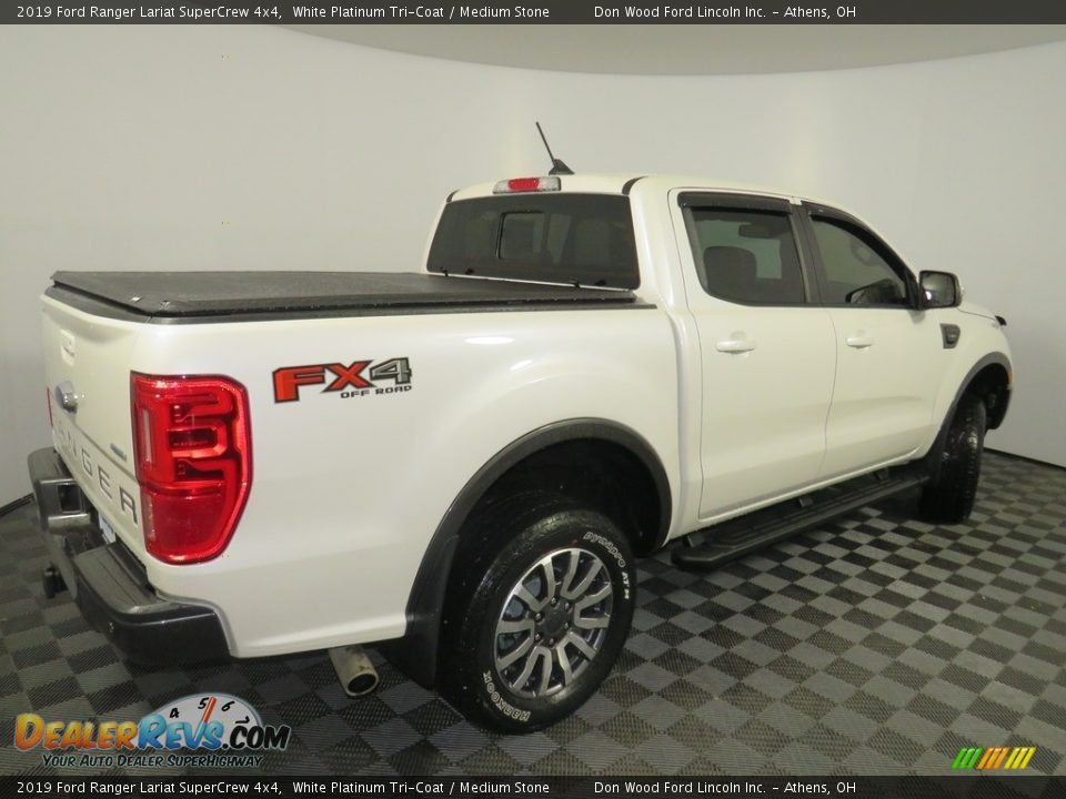 2019 Ford Ranger Lariat SuperCrew 4x4 White Platinum Tri-Coat / Medium Stone Photo #14