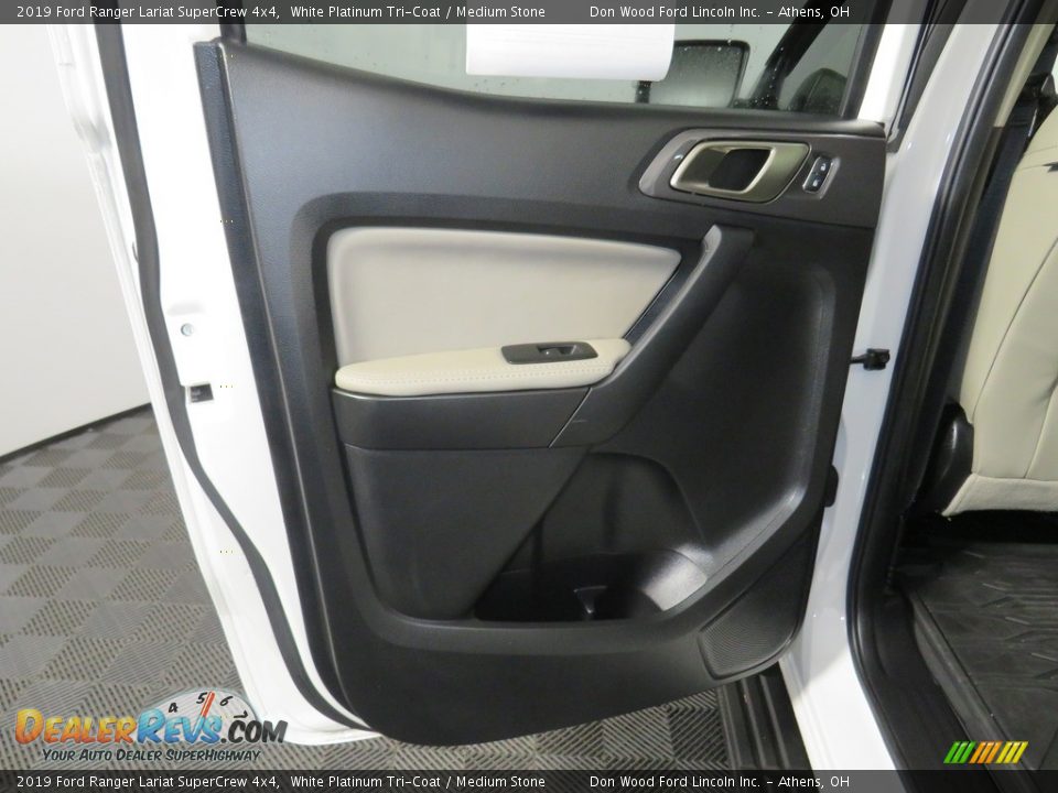 2019 Ford Ranger Lariat SuperCrew 4x4 White Platinum Tri-Coat / Medium Stone Photo #20