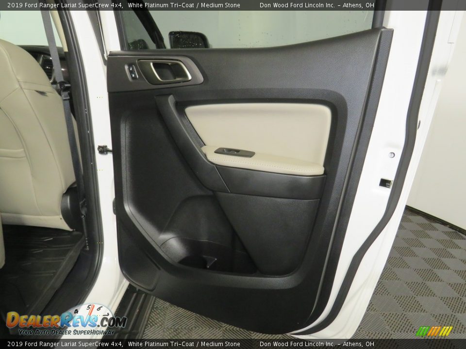2019 Ford Ranger Lariat SuperCrew 4x4 White Platinum Tri-Coat / Medium Stone Photo #22
