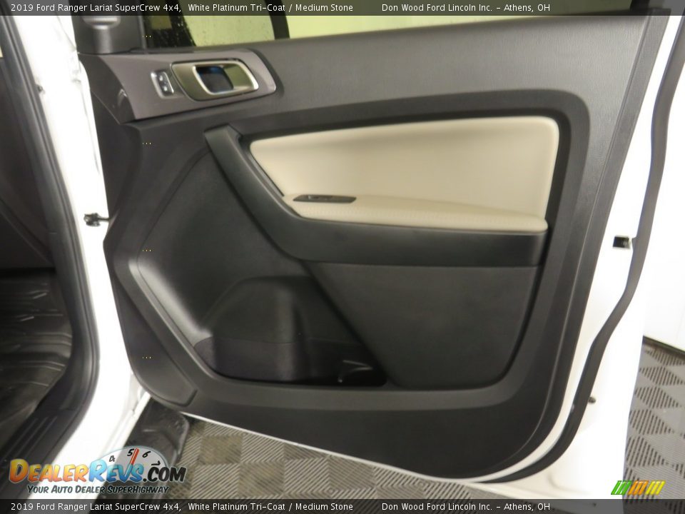 2019 Ford Ranger Lariat SuperCrew 4x4 White Platinum Tri-Coat / Medium Stone Photo #24