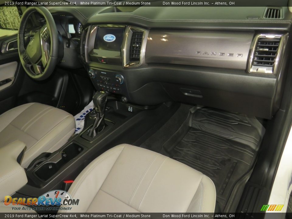 2019 Ford Ranger Lariat SuperCrew 4x4 White Platinum Tri-Coat / Medium Stone Photo #26