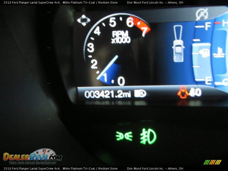 2019 Ford Ranger Lariat SuperCrew 4x4 White Platinum Tri-Coat / Medium Stone Photo #29