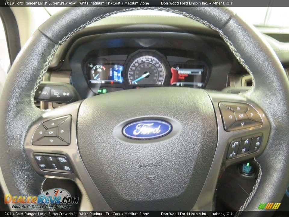 2019 Ford Ranger Lariat SuperCrew 4x4 White Platinum Tri-Coat / Medium Stone Photo #30