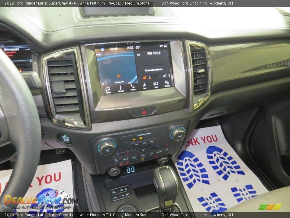 2019 Ford Ranger Lariat SuperCrew 4x4 White Platinum Tri-Coat / Medium Stone Photo #32