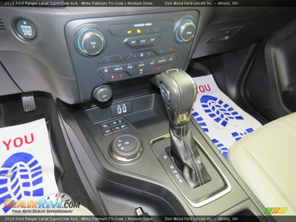 2019 Ford Ranger Lariat SuperCrew 4x4 White Platinum Tri-Coat / Medium Stone Photo #33
