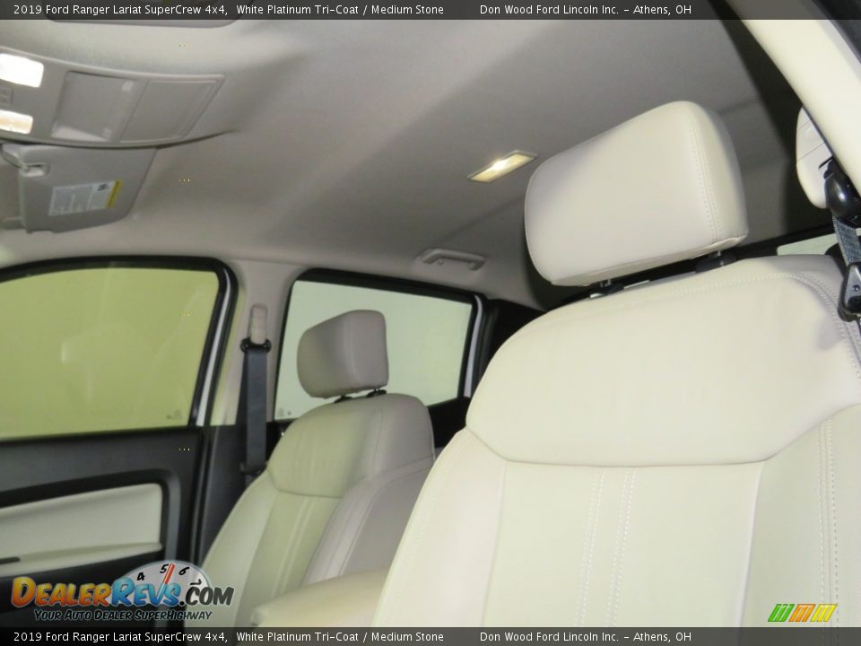 2019 Ford Ranger Lariat SuperCrew 4x4 White Platinum Tri-Coat / Medium Stone Photo #34