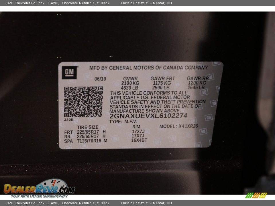 2020 Chevrolet Equinox LT AWD Chocolate Metallic / Jet Black Photo #24