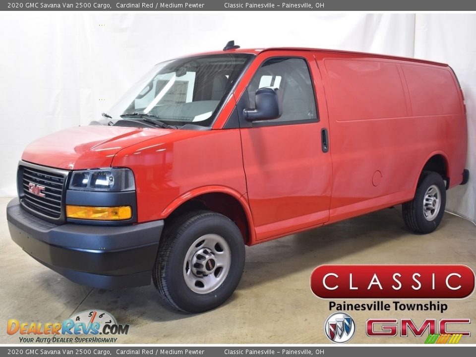 2020 GMC Savana Van 2500 Cargo Cardinal Red / Medium Pewter Photo #1