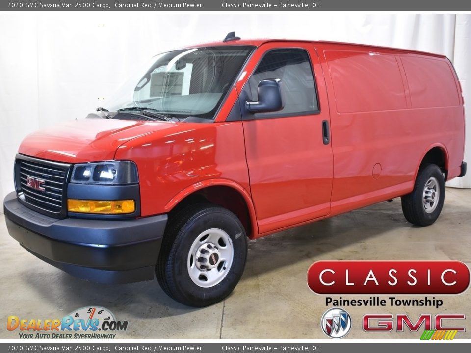 2020 GMC Savana Van 2500 Cargo Cardinal Red / Medium Pewter Photo #1